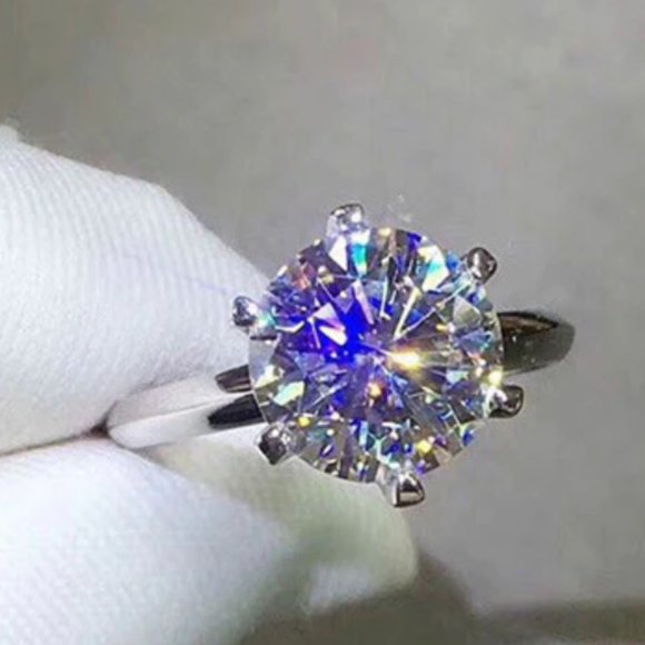 Moissanite Ring 2.0ct with band - Picture 1 of 9